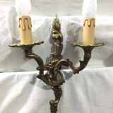Pair of bronze sconces louis XV style