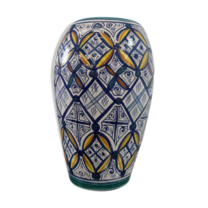 Vase vintage en céramique - ethnique