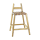 Tabourets de barre de cru en bois et cuir, Tchécoslovaquie années 1950