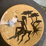 Enamelled ceramic fruit bowl, Grandjean-Jourdan Vallauris, vintage