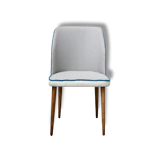 Belle chaise vintage des années 50/60 entièrement rénovée (bois, tissu, garniture).