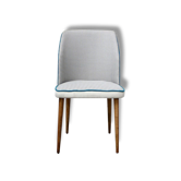Belle chaise vintage des années 50/60 entièrement rénovée (bois, tissu, garniture).