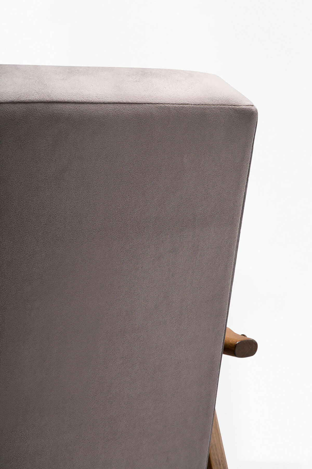 Śnieżka armchair  from the 1970s./ gray velor