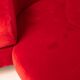 Red velvet Tatlin Sofa by Edra Italy