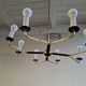 Mid century Italian Brass Chandelier (Attributed to Stilnovo) with 8 Arms Italy.