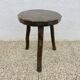 Brutalist stool in solid wood