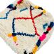 Berber floor cushion, Beni ouarain, Boujaad, Azilal Moroccan pouf pure wool 60 x 60 x 20 cm