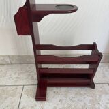 Art Deco magazine rack in mahogany color from the 60s