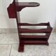 Art Deco magazine rack in mahogany color from the 60s