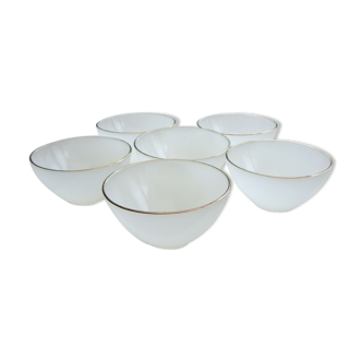 Set of 6 vintage Lesieur bowls from the 70s