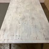 Patinated trestle table