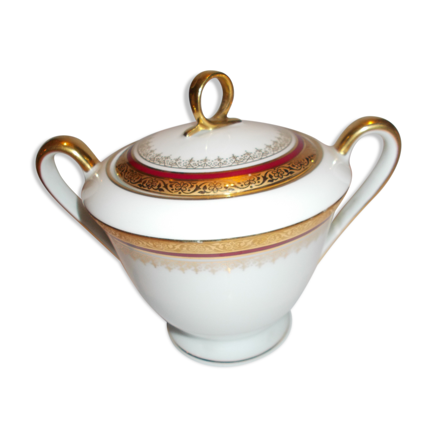 White porcelain sugar bowl