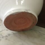 Vase spades flowers in white earthenware