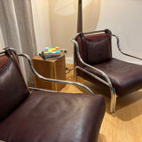 Pair of Gae Aulenti stringa armchairs