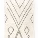 White Moroccan rug decorated size 250cmx150cm