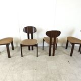 Vintage German wooden dining chairs, 1970s