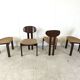Vintage German wooden dining chairs, 1970s