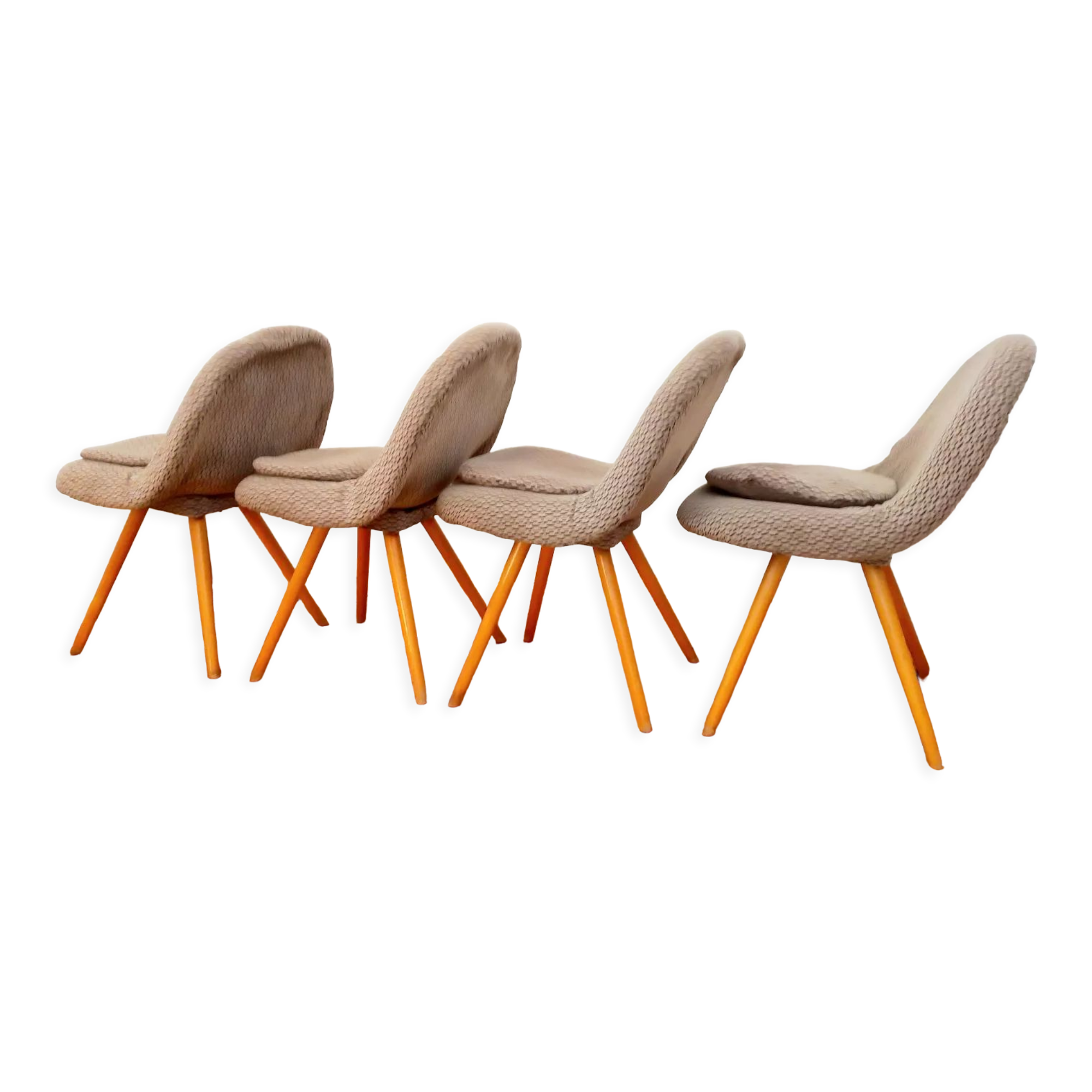 Set of 4 chairs by Miroslav Navratil, Czechoslovakia, 1960s