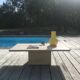 Table basse en travertin vintage, 1970