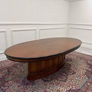 English Globe Wernicke Style Art Deco Conference Table