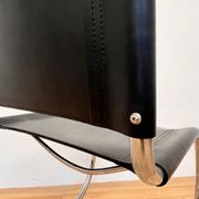 Chrome leather Bauhaus chair Thonet MR 10 by Ludwig Mies van der Rohe - 1980s
