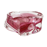 Cendrier rose de Jozef Hospodka pour Chribska Sklarna, années 1960