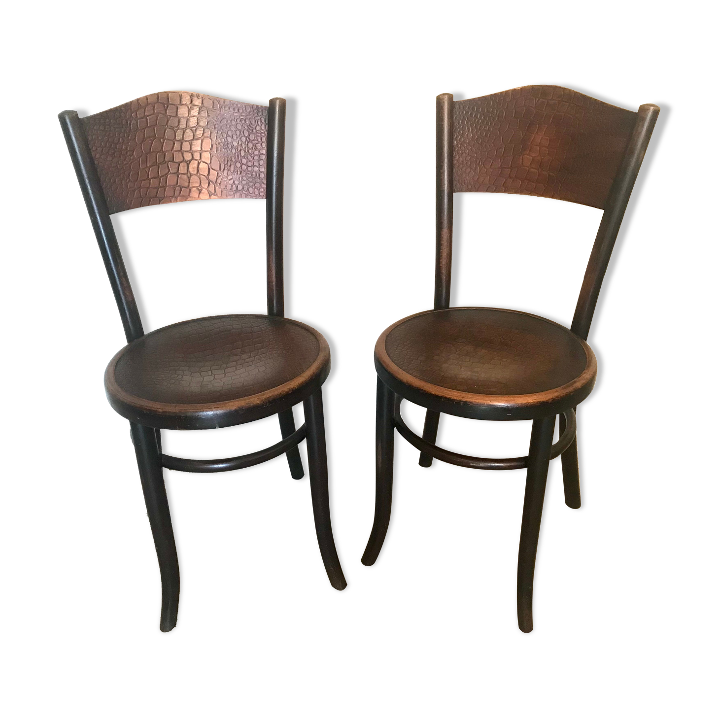 Paire de chaises bistrot vintage  Fischel 1900