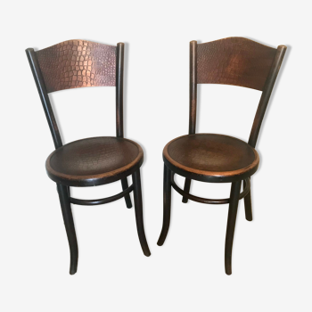 Pair of vintage bistro chairs Fischel 1900's