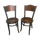 Pair of vintage bistro chairs Fischel 1900's