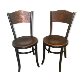 Pair of vintage bistro chairs Fischel 1900's