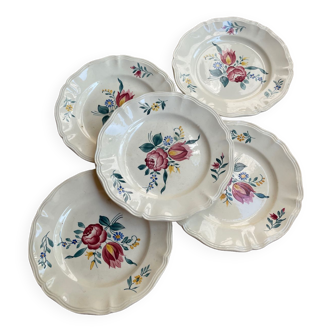 5 plates Sarreguemines