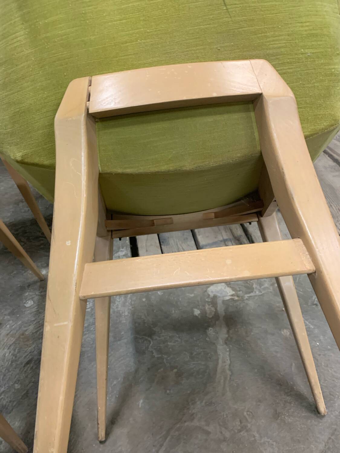 6 chaises scandinaves en velours vert, circa 1960