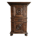 Antique Louis XIII bonnetière in carved solid wood.