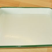 Plat rectangulaire acier émaillé vintage 30/40