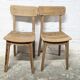 Pair of oak chairs