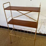 Vintage magazine shelf