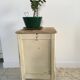 Tabouret ancien bois blanc hasselberger