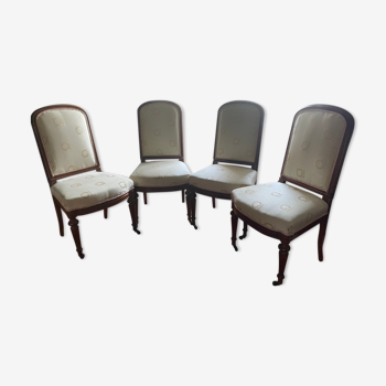 4 chaises tissu empire