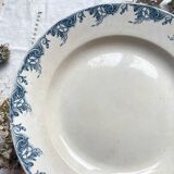 Vintage round dish Terre de fer Aux Lions de Paris model "Perselle" Made in France