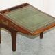 Antique hardwood military campaign desk with writing slope.
