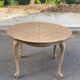 Extendable round Louis XV dining table, renovated in raw wood, 20th century, 200cm