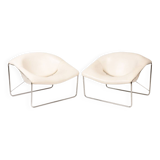 Cubique model armchairs, designed by Olivier Mourgue, vintage Airborne edition