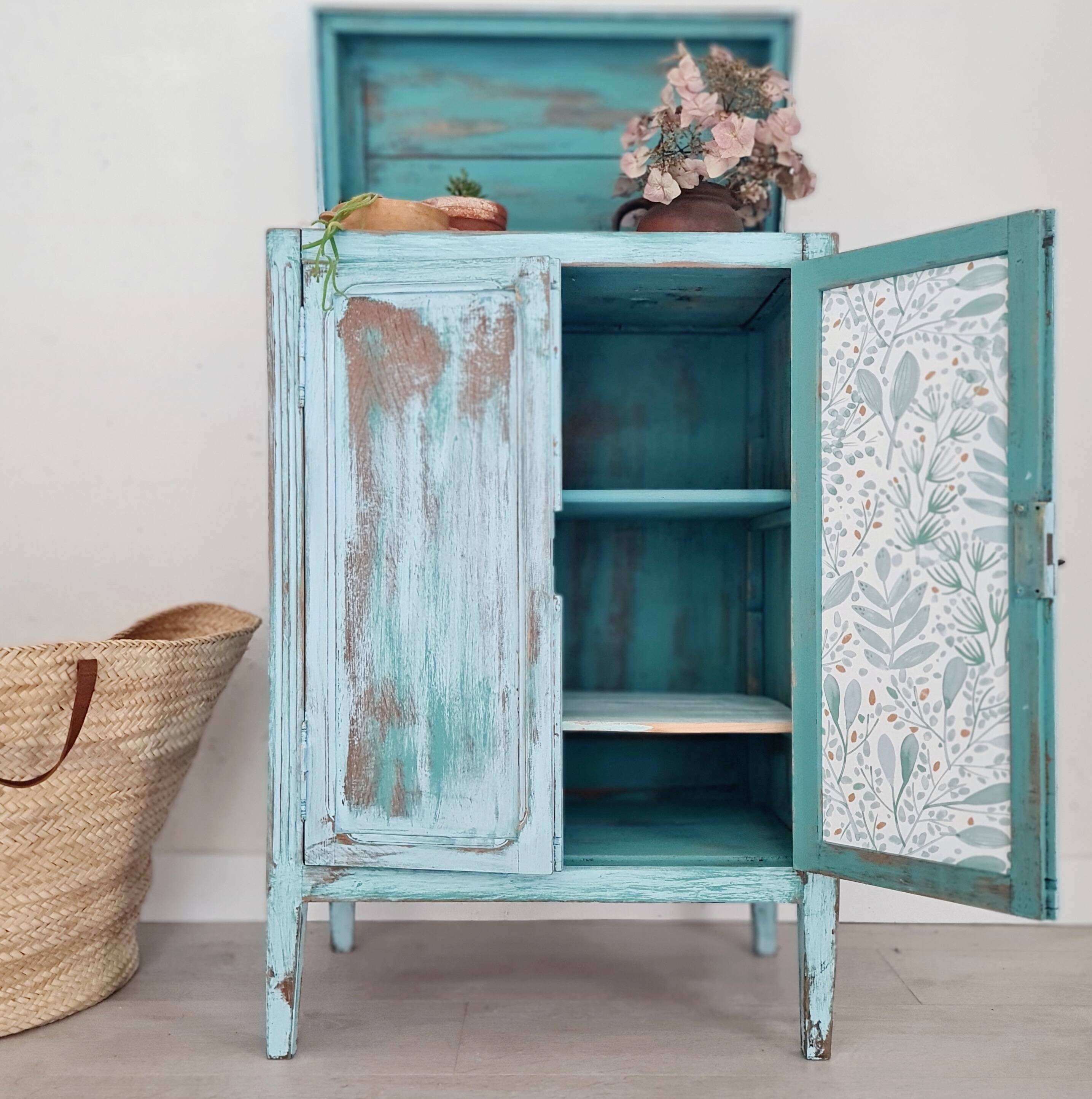 Parisian buffet with blue patina