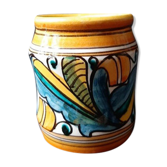 Hand-painted ceramic pot