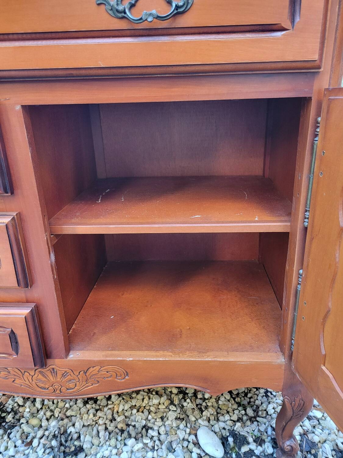 Louis XV solid cherry wood chest of drawers