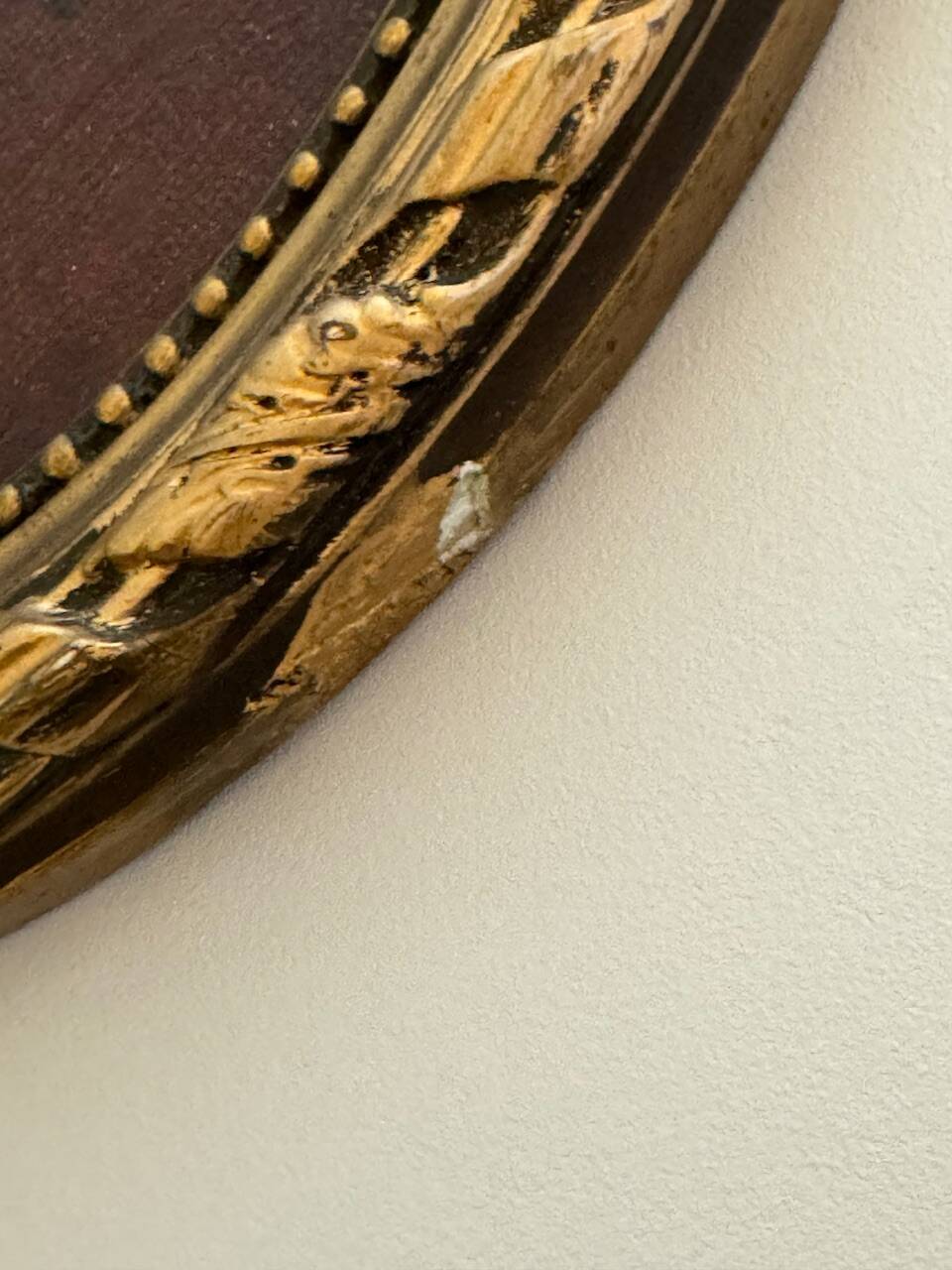 Old painting, portrait of a young boy 19th century