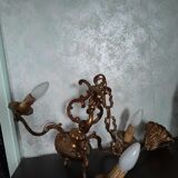 Lustre bronze 3 lampes