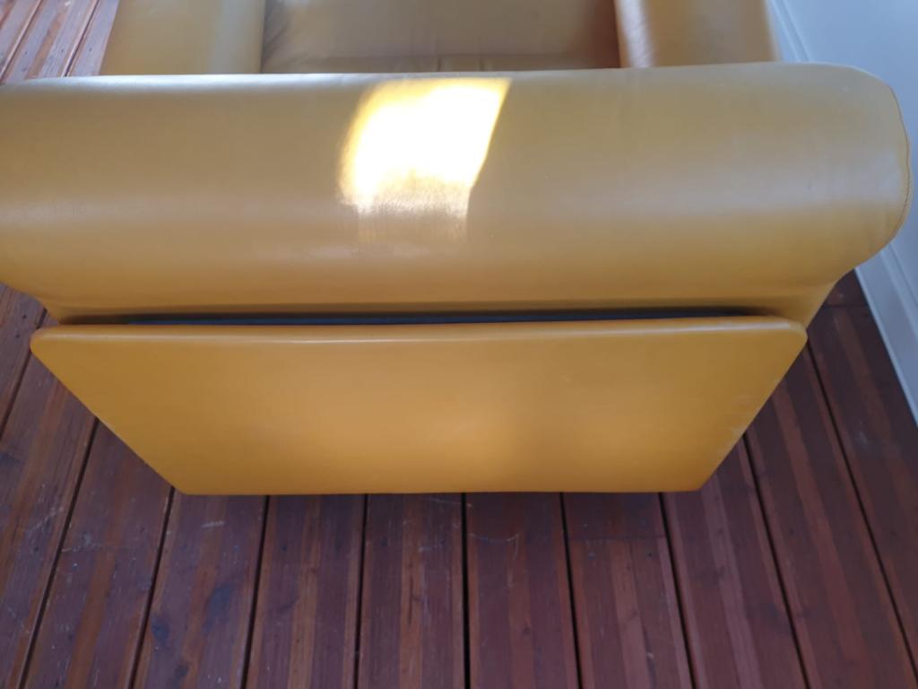 Pair of vintage leather armchairs 1970