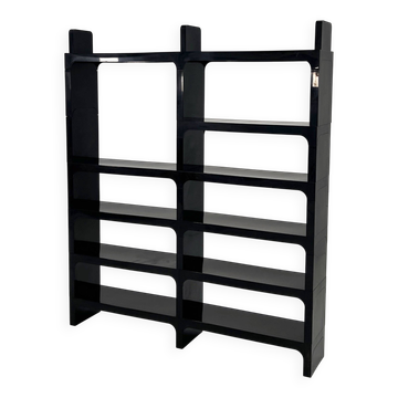 Etagère modulable noire par Olaf Von Bohr pour Kartell, 1970