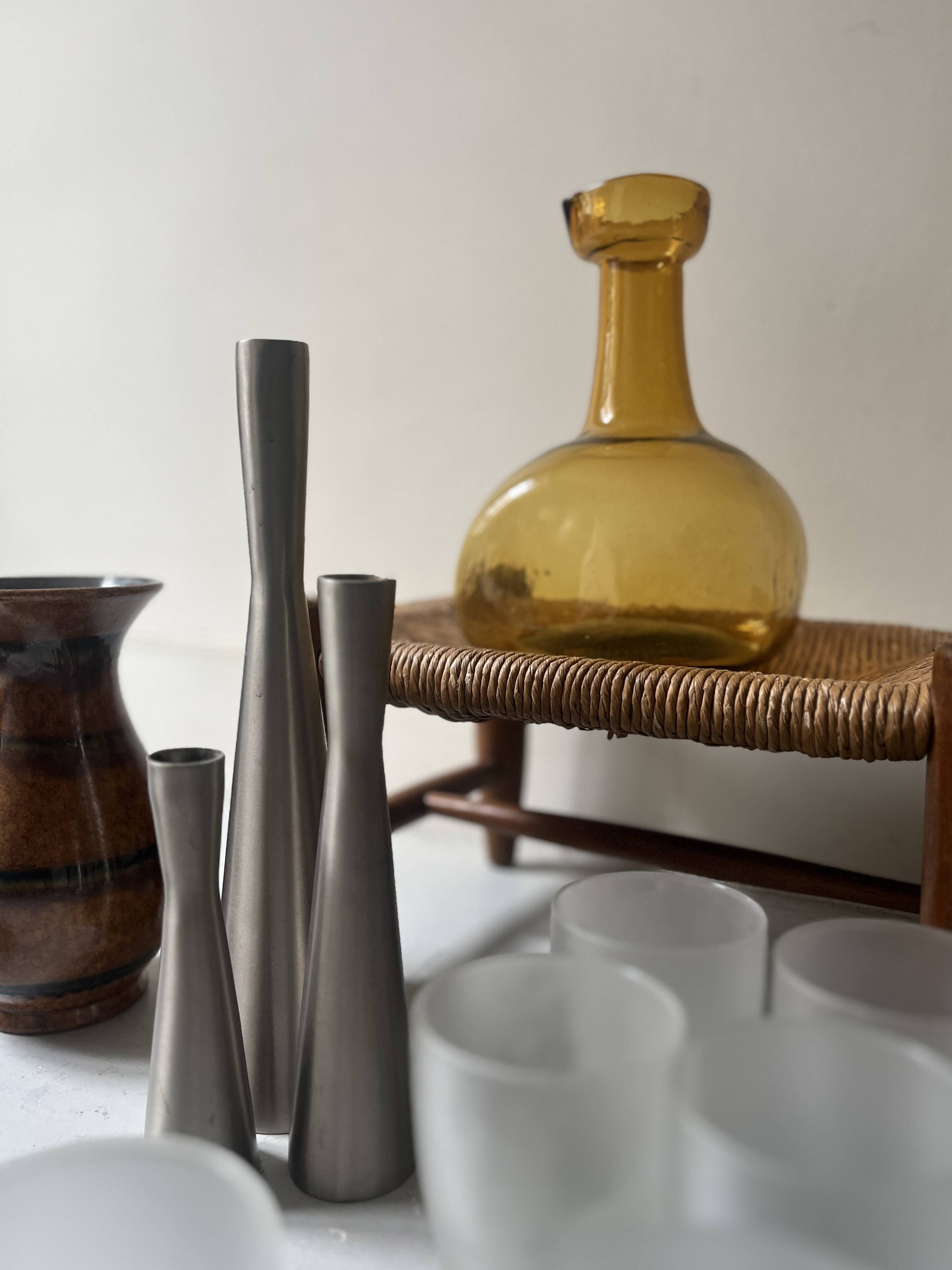 Amber glass carafe, France 1970